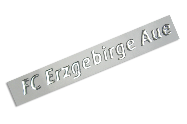 Schriftzug 3 D Doming FC Erzgebirge Aue Aufkleber